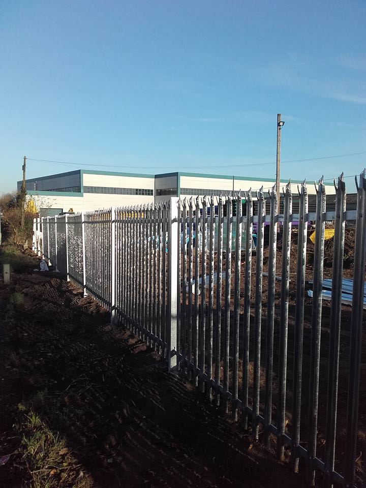 Steel security perimeter fencing